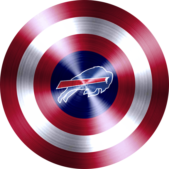 Captain American Shield With Buffalo Bills Logo iron on paper